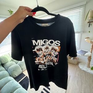 Gallery Dept Black Graphic  T-Shirt